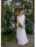 One Shoulder Ivory Organza Romantic Wedding Dress